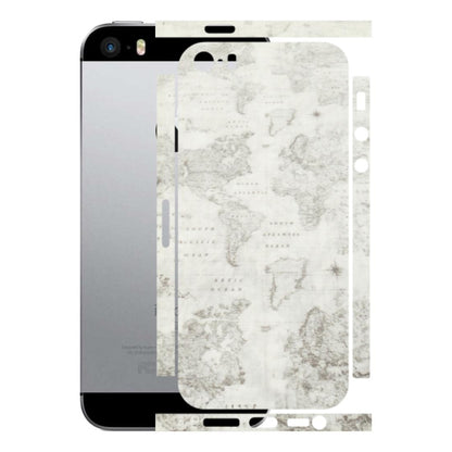 Apple iPhone Skins (All Models) - World Travel Map - Transparent Finish (T-04) iPhone SE