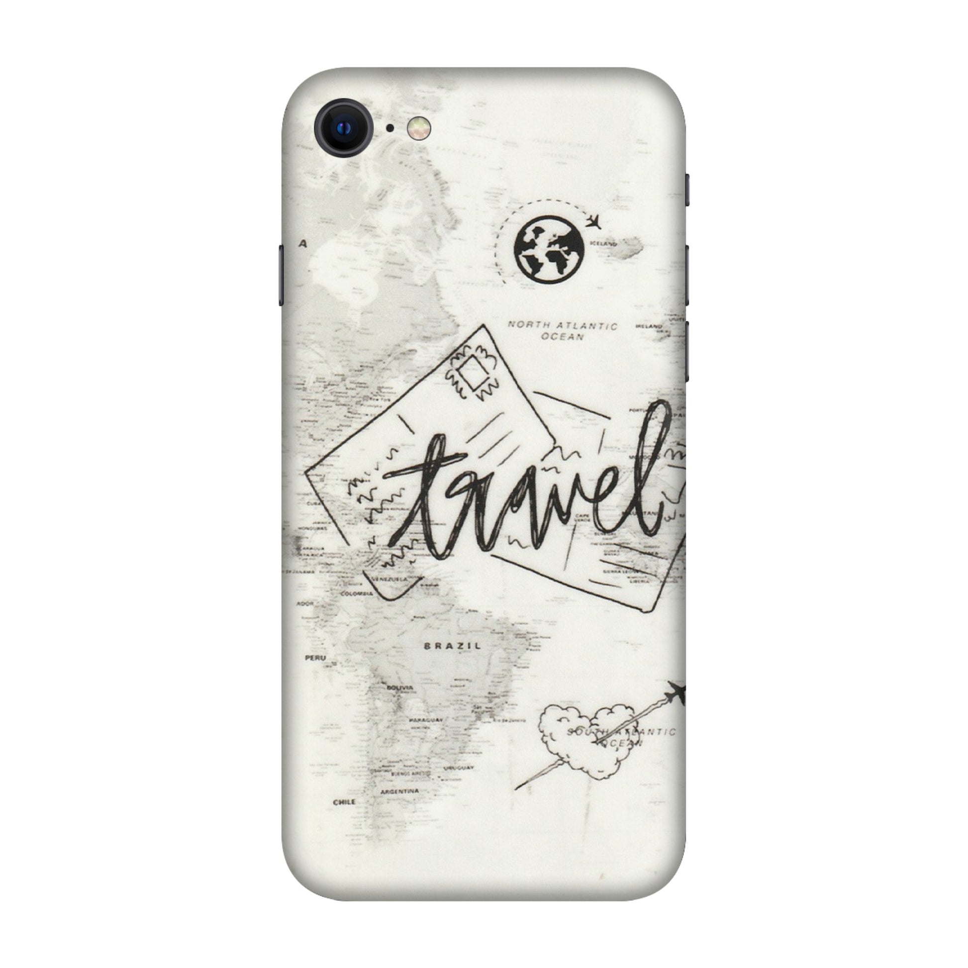 Apple iPhone Skins (All Models) - Travel Ticket - Transparent Finish (T-06) iPhone SE