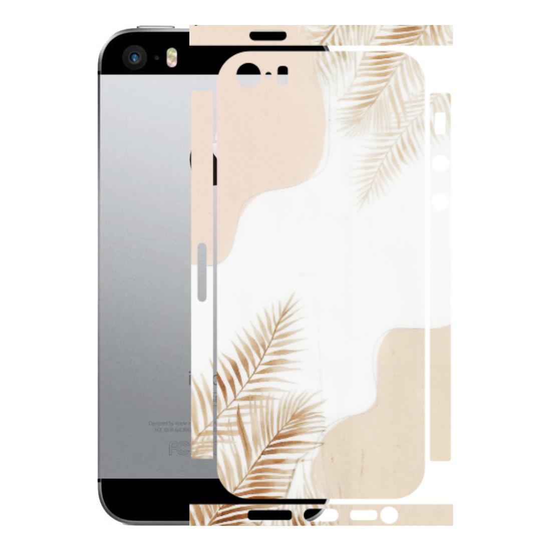 Apple iPhone Skins (All Models) - Gold Petals Abstract - Transparent Finish (T-08) iPhone SE