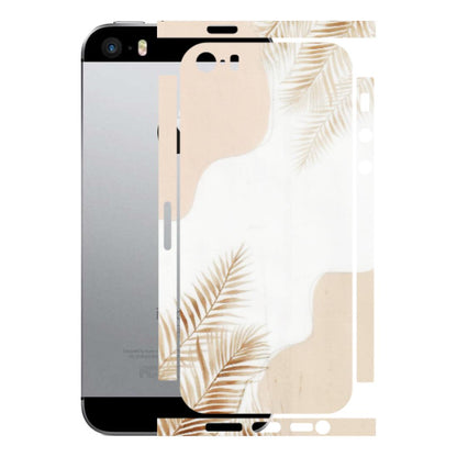 Apple iPhone Skins (All Models) - Gold Petals Abstract - Transparent Finish (T-08) iPhone SE