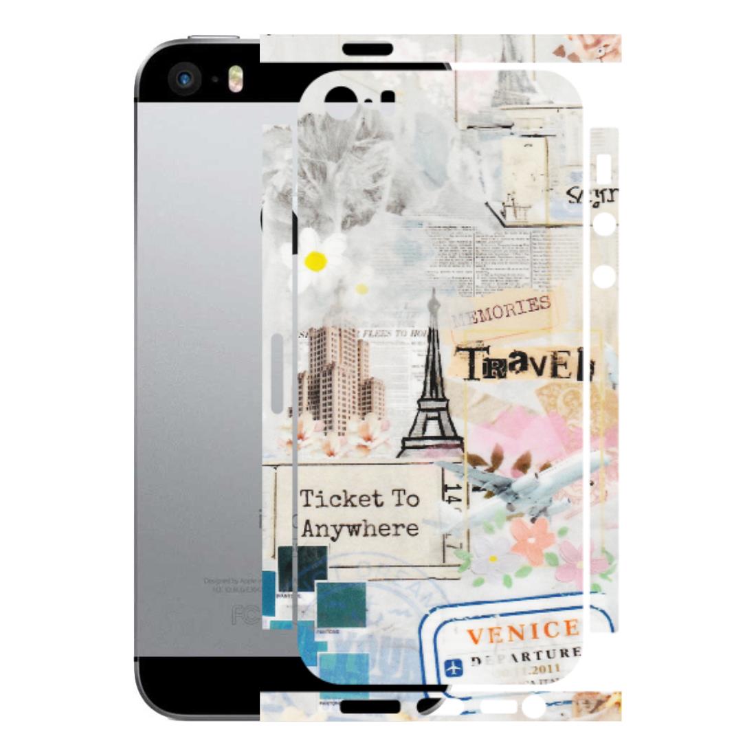 Apple iPhone Skins (All Models) - Travel Memories - Transparent Finish (T-09) iPhone SE