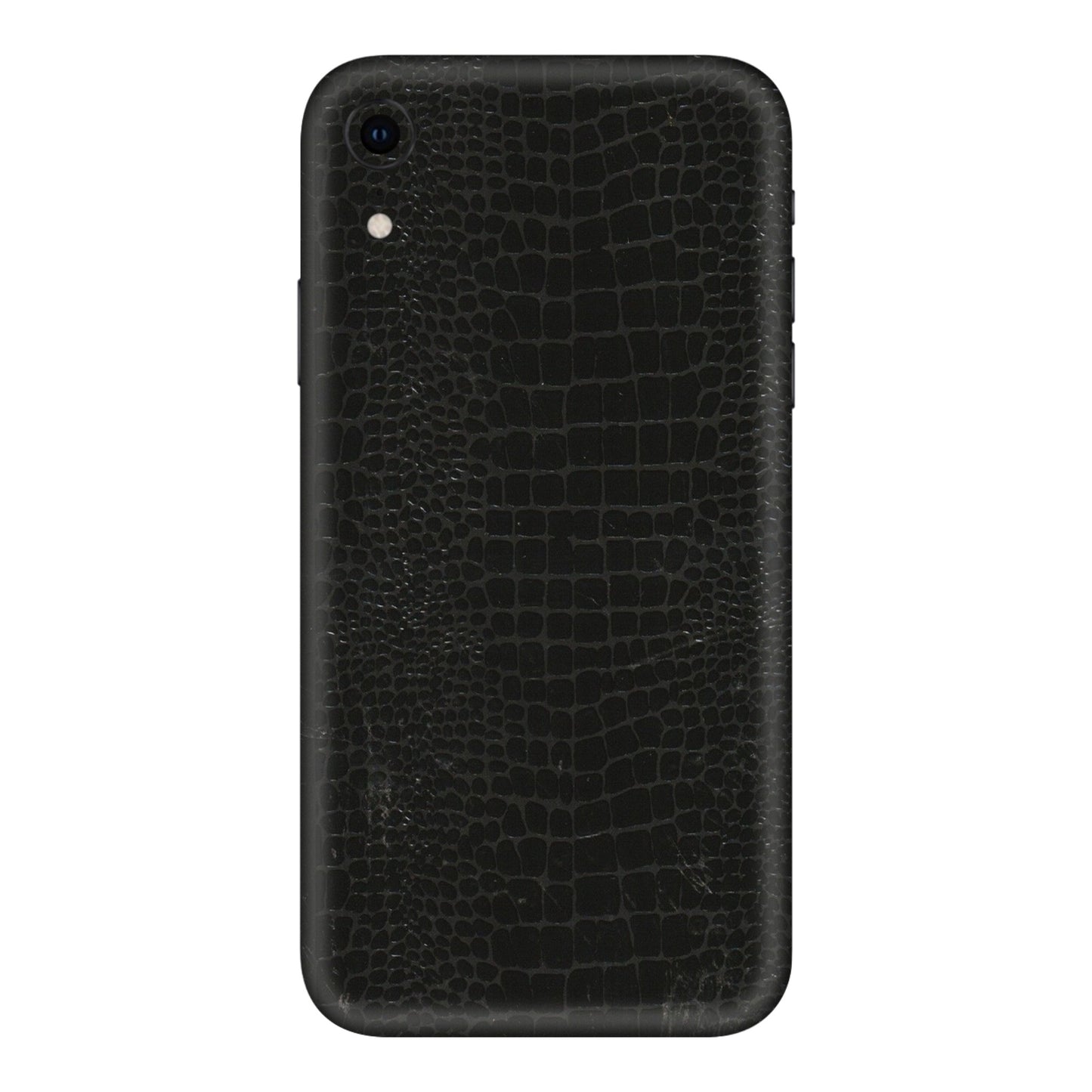 Apple iPhone Skins (All Models) - Snake Leather Black - 3D Embossed Finish (L-107) iPhone XR