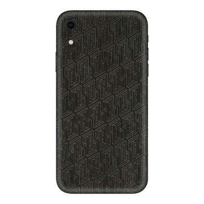 Apple iPhone Skins (All Models) - Black Abstract Pattern - 3D Embossed Finish (L-117) iPhone XR