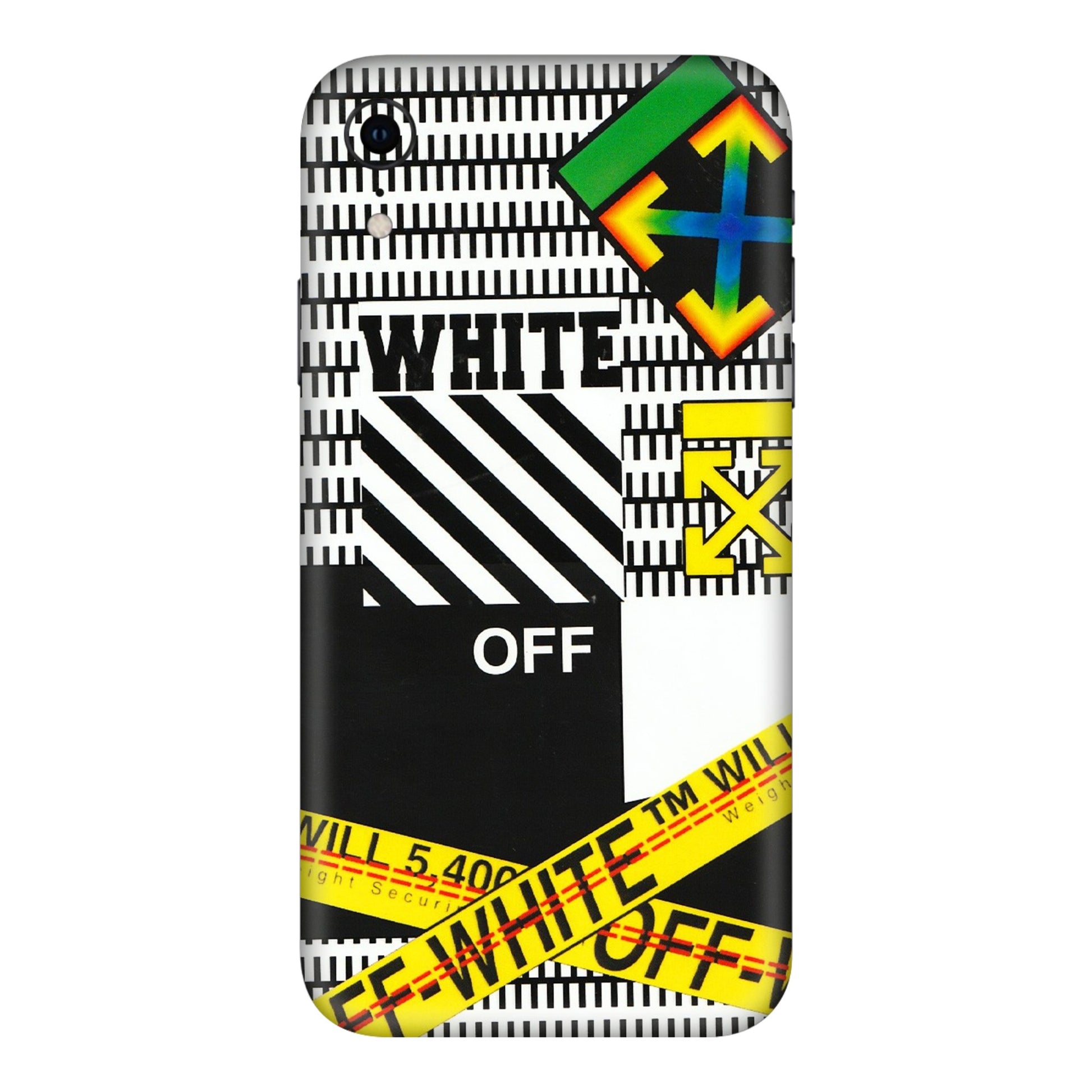 Apple iPhone Skins (All Models) - White Off Abstract - 3D Embossed Finish (L-172) iPhone XR