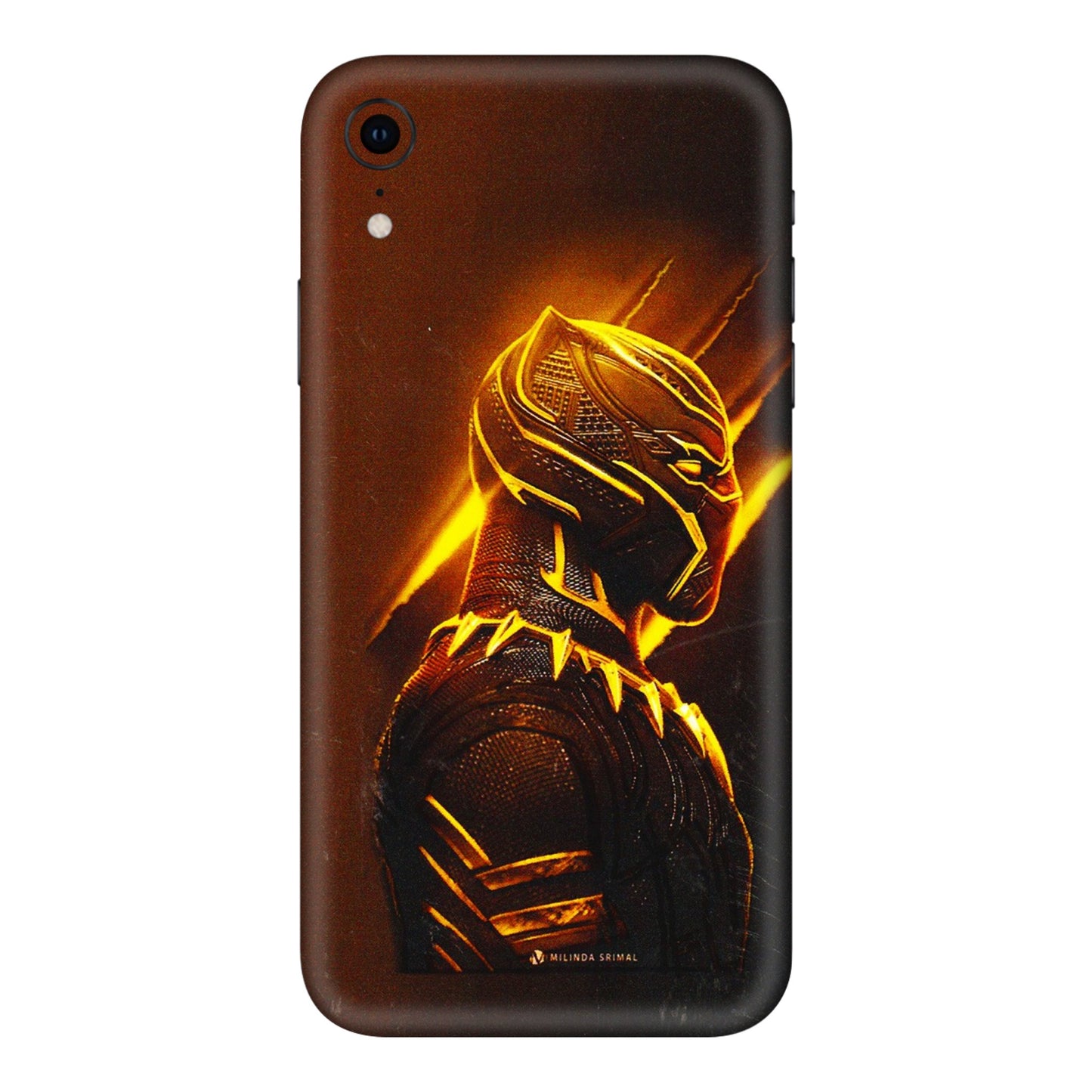 Apple iPhone Skins (All Models) - Gold Black Panther - 3D Embossed Finish (L-181) iPhone XR