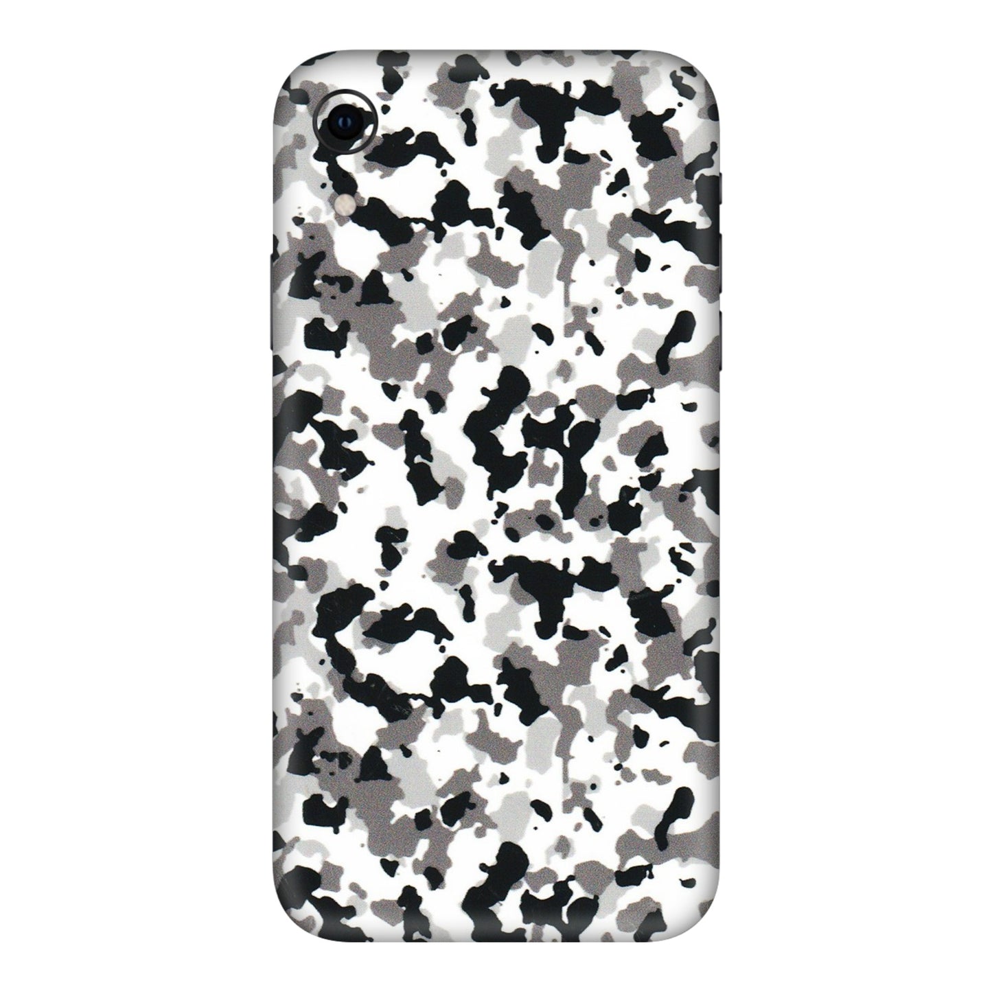 Apple iPhone Skins (All Models) - White Black Camouflage - 3D Embossed Finish (L-18) iPhone XR
