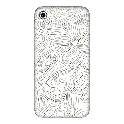 Apple iPhone Skins (All Models) - White Black Swirls - 3D Embossed Finish (L-219) iPhone XR