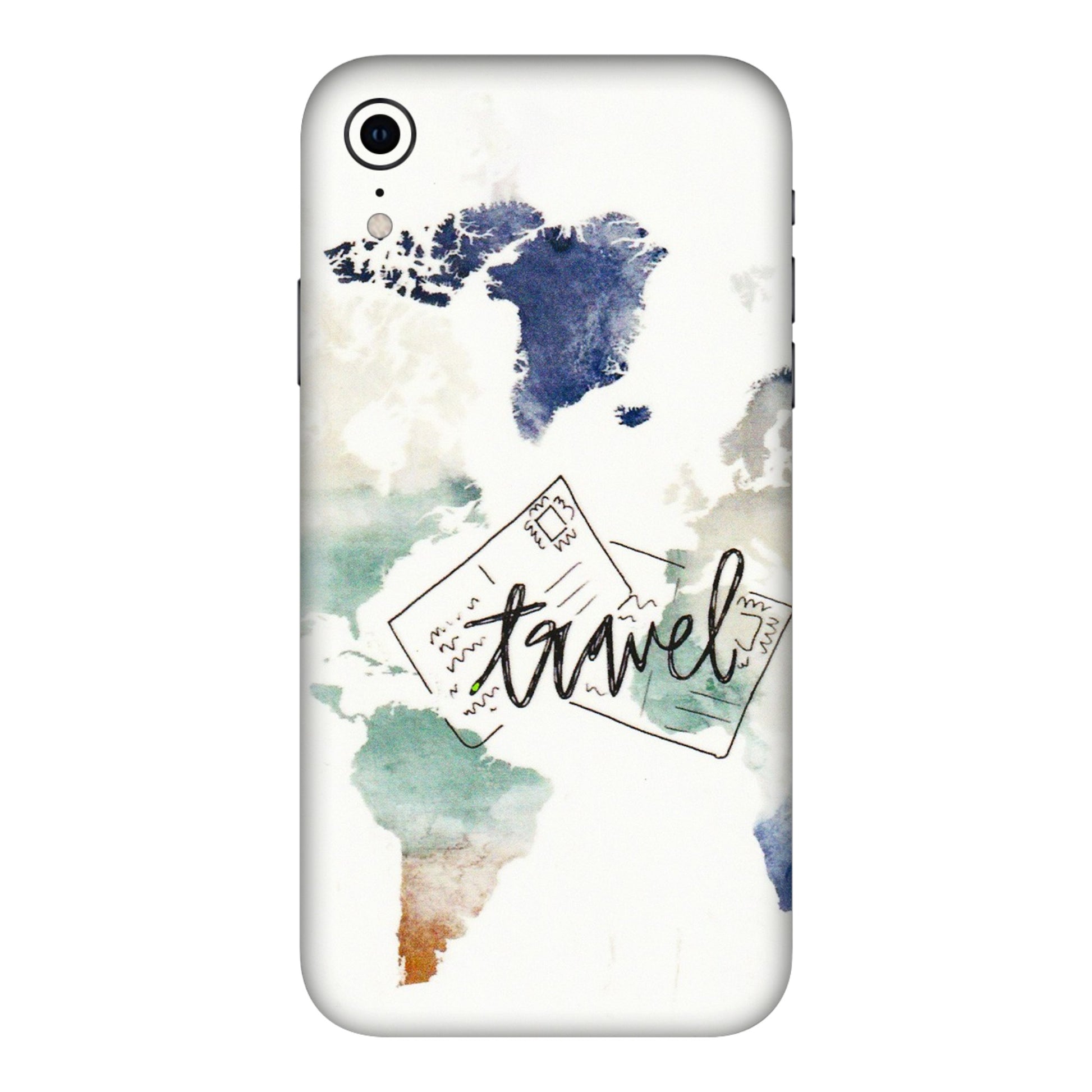 Apple iPhone Skins (All Models) - Travel The World - 3D Embossed Finish (L-232) iPhone XR
