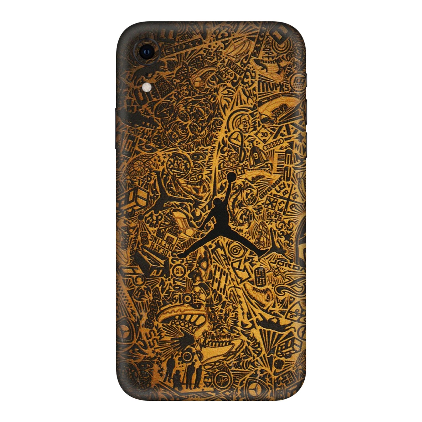 Apple iPhone Skins (All Models) - Premium Gold Basketball Player - 3D Embossed Finish (L-236) iPhone XR