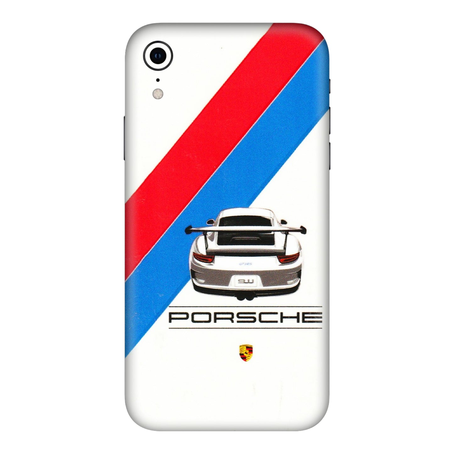 Apple iPhone Skins (All Models) - Porche Car Sober Logo - 3D Embossed Finish (L-248) iPhone XR