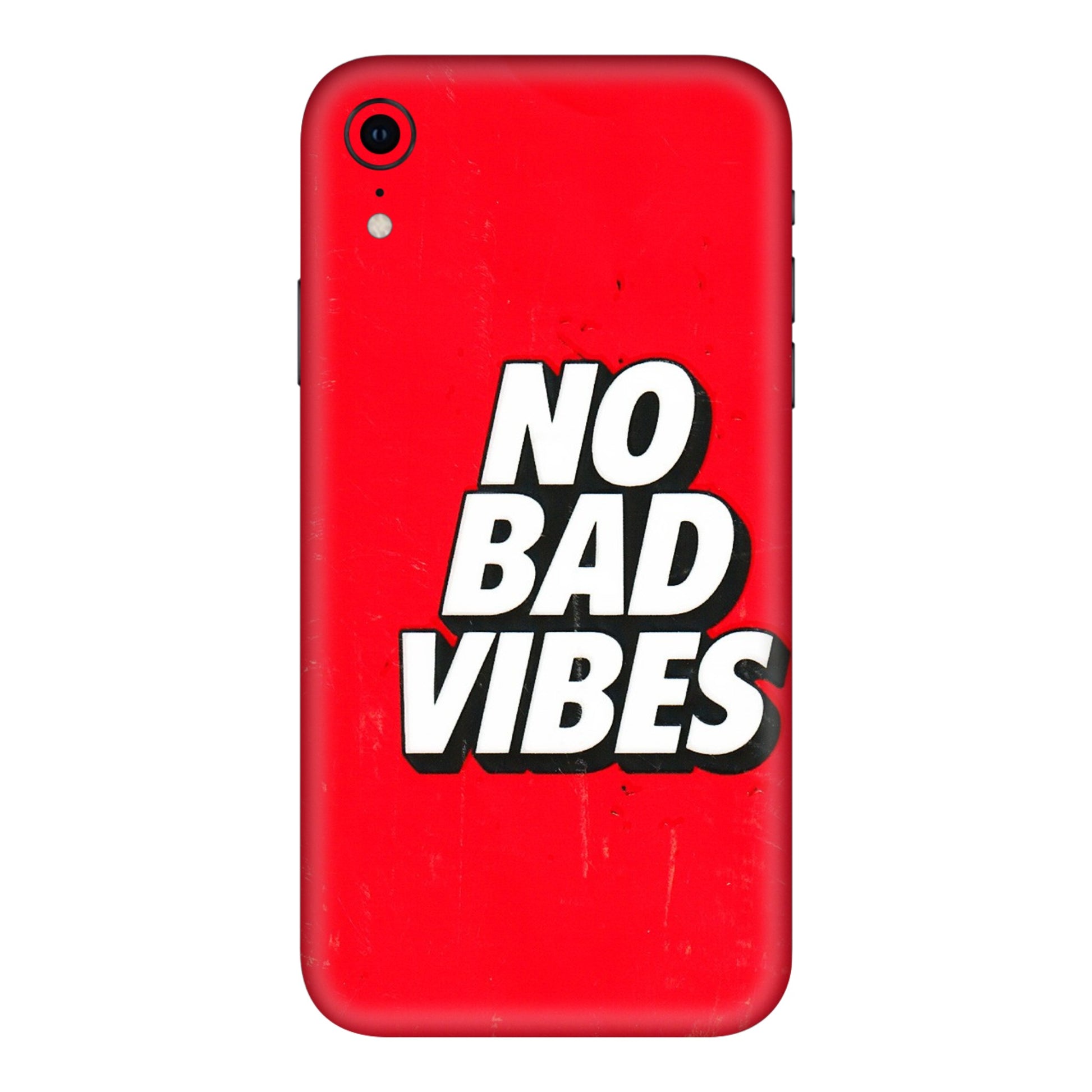 Apple iPhone Skins (All Models) - No Bad Vibes - 3D Embossed Finish (L-280) iPhone XR