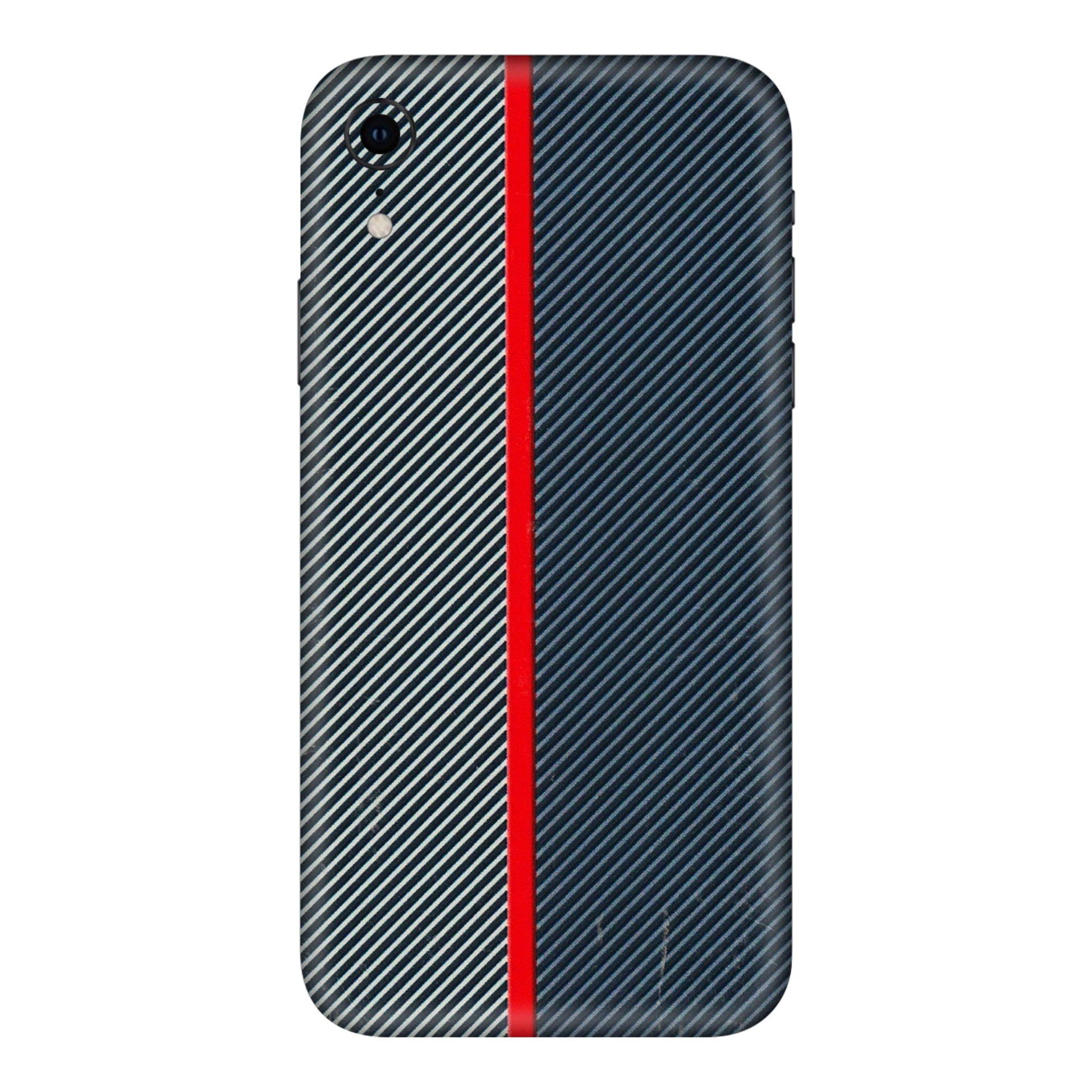 Apple iPhone Skins (All Models) - Blue Sober Lines - 3D Embossed Finish (L-305) iPhone XR