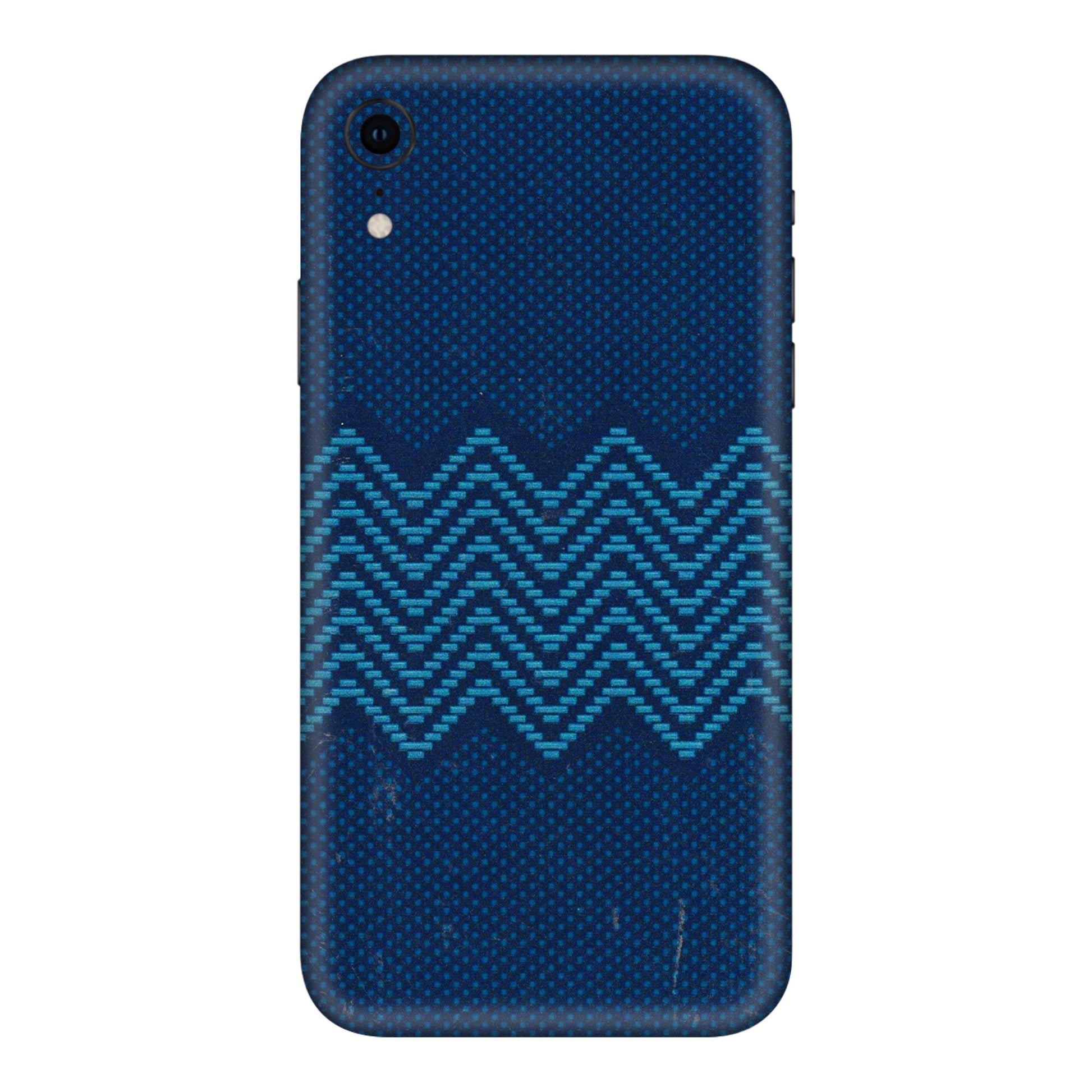 Apple iPhone Skins (All Models) - Blue Sober Waves - 3D Embossed Finish (L-306) iPhone XR