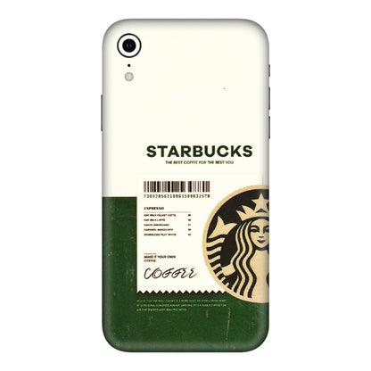 Apple iPhone Skins (All Models) - Starbucks Barcode - 3D Embossed Finish (L-308) iPhone XR