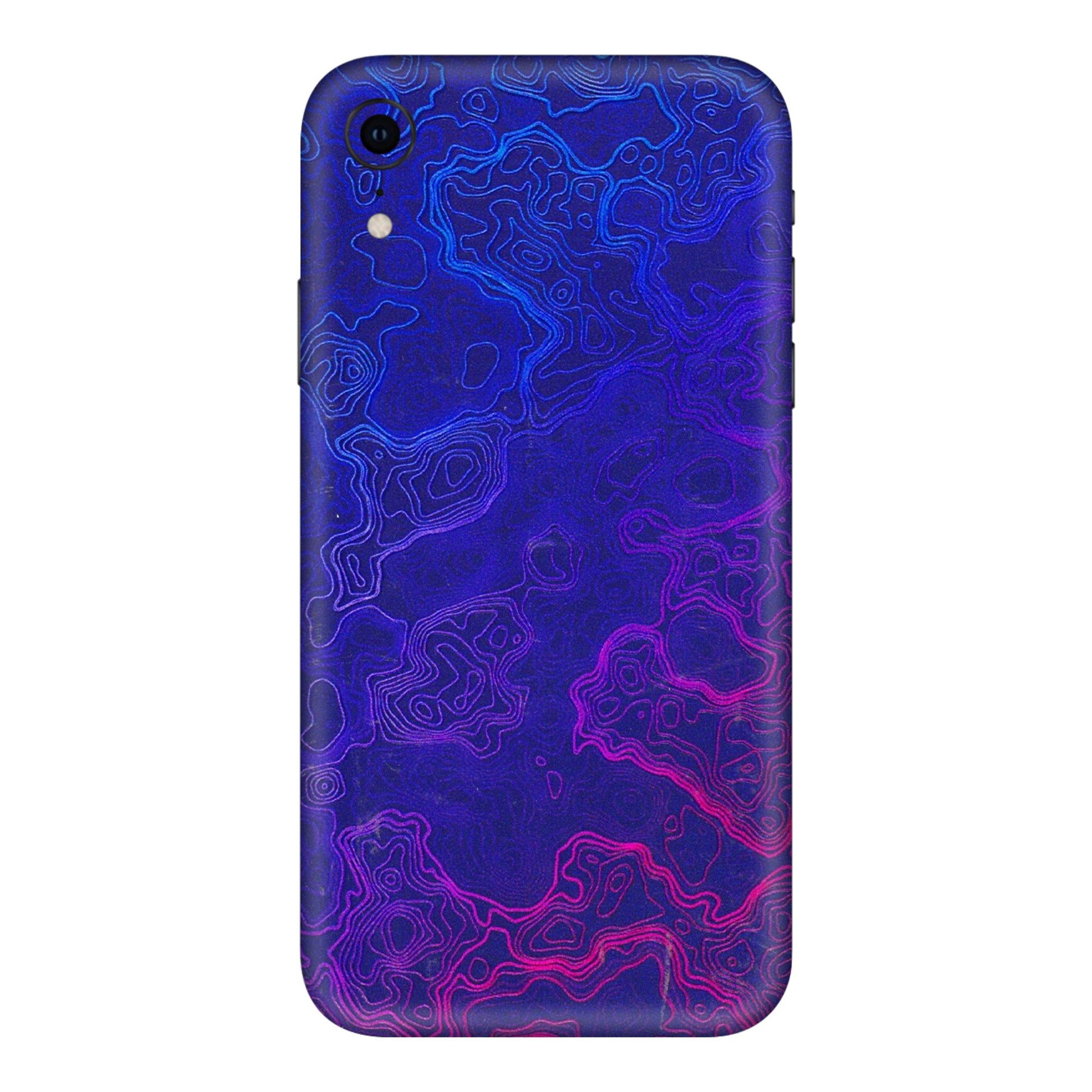 Apple iPhone Skins (All Models) - Purple Ripples Swirl - 3D Embossed Finish (L-314) iPhone XR