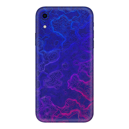 Apple iPhone Skins (All Models) - Purple Ripples Swirl - 3D Embossed Finish (L-314) iPhone XR