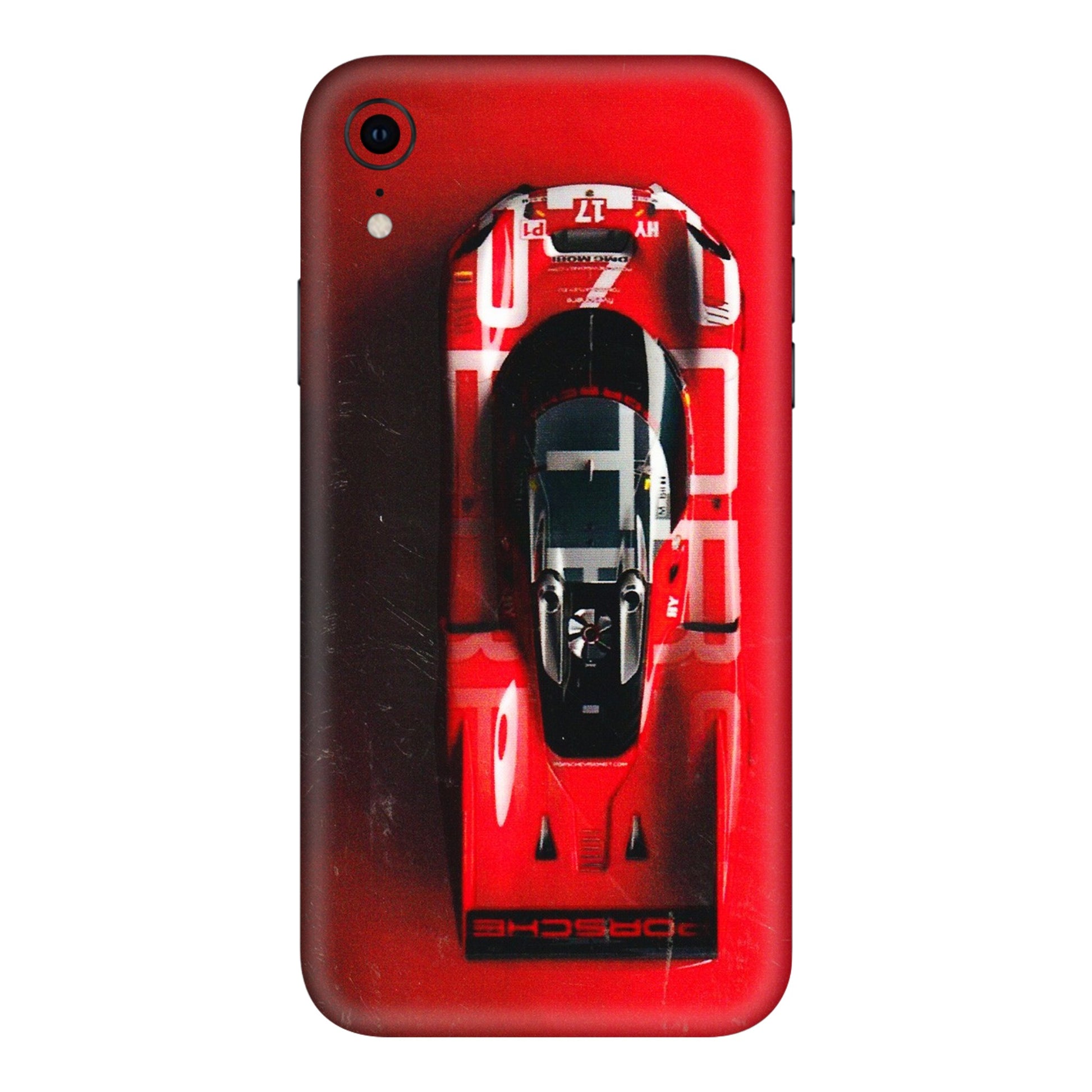 Apple iPhone Skins (All Models) - Red Porsche Car Logo - 3D Embossed Finish (L-315) iPhone XR