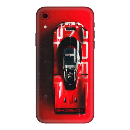 Apple iPhone Skins (All Models) - Red Porsche Car Logo - 3D Embossed Finish (L-315) iPhone XR