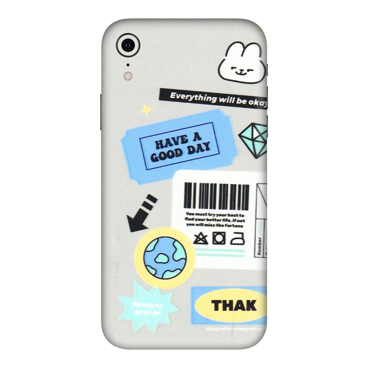 Apple iPhone Skins (All Models) - Will Be Okay Design - 3D Embossed Finish (L-316) iPhone XR