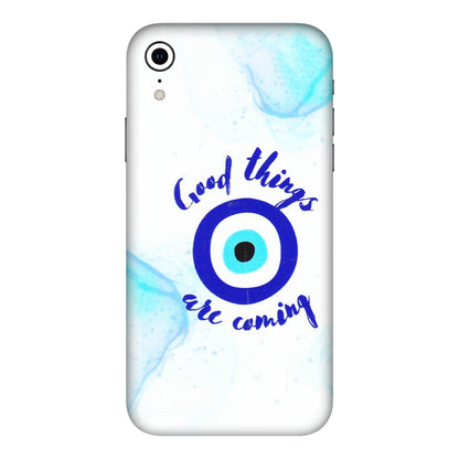 Apple iPhone Skins (All Models) - Evil Eye Good Things Are Coming - 3D Embossed Finish (L-322) iPhone XR