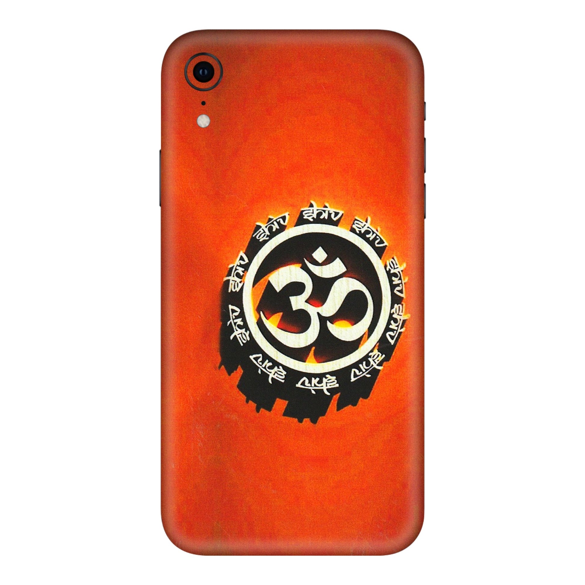 Apple iPhone Skins (All Models) - Aum Shiv Orange - 3D Embossed Finish (L-32) iPhone XR