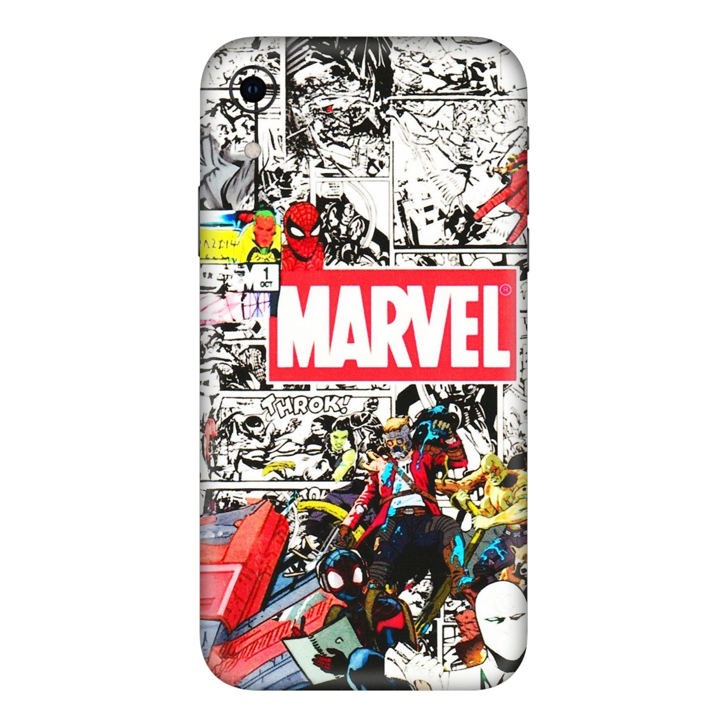 Apple iPhone Skins (All Models) - Marvel Colorful Comic - 3D Embossed Finish (L-64) iPhone XR