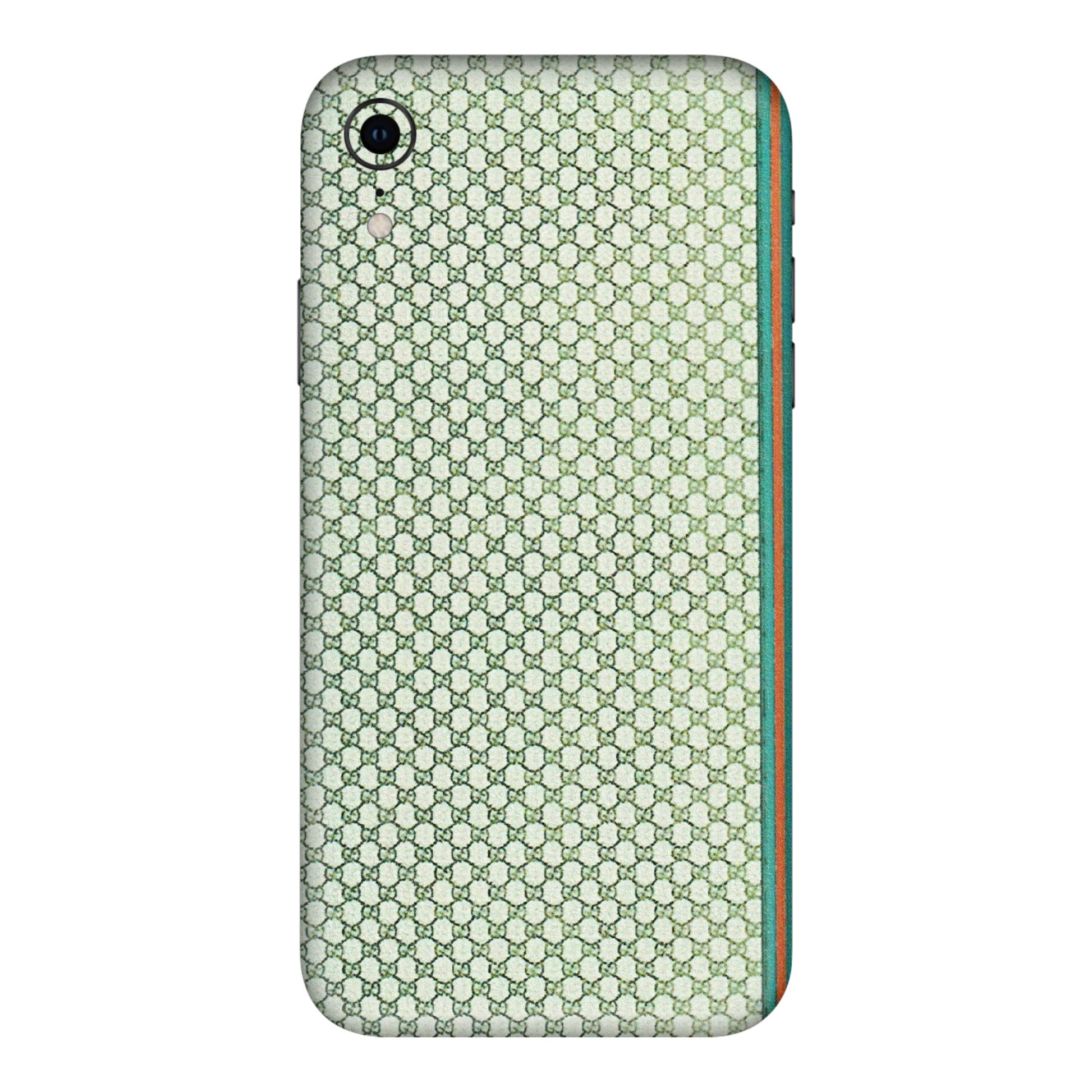 Apple iPhone Skins (All Models) - Gucci Fabric Pattern - 3D Embossed Finish (L-73) iPhone XR