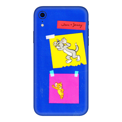 Apple iPhone Skins (All Models) - Tom N Jerry Sticky Notes - 3D Embossed Finish (L-88) iPhone XR