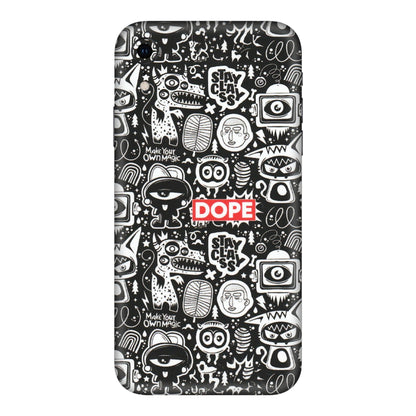 Apple iPhone Skins (All Models) - Dope Stay Classy Black Doodles - Matte Finish (M-126) iPhone XR