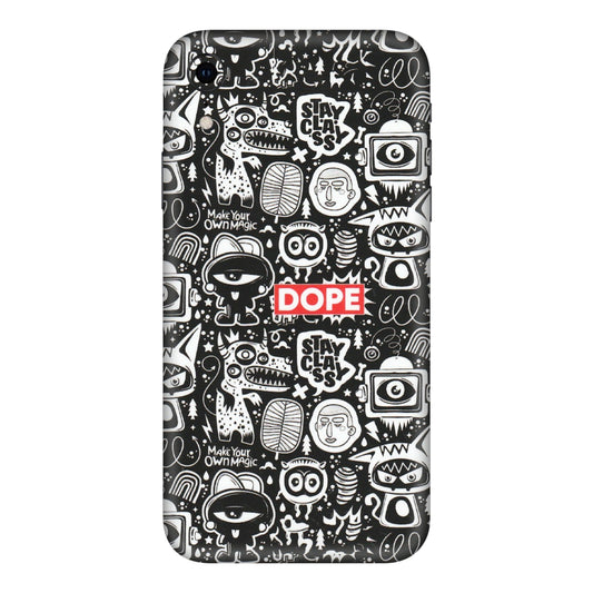 Apple iPhone Skins (All Models) - Dope Stay Classy Black Doodles - Matte Finish (M-126) iPhone XR