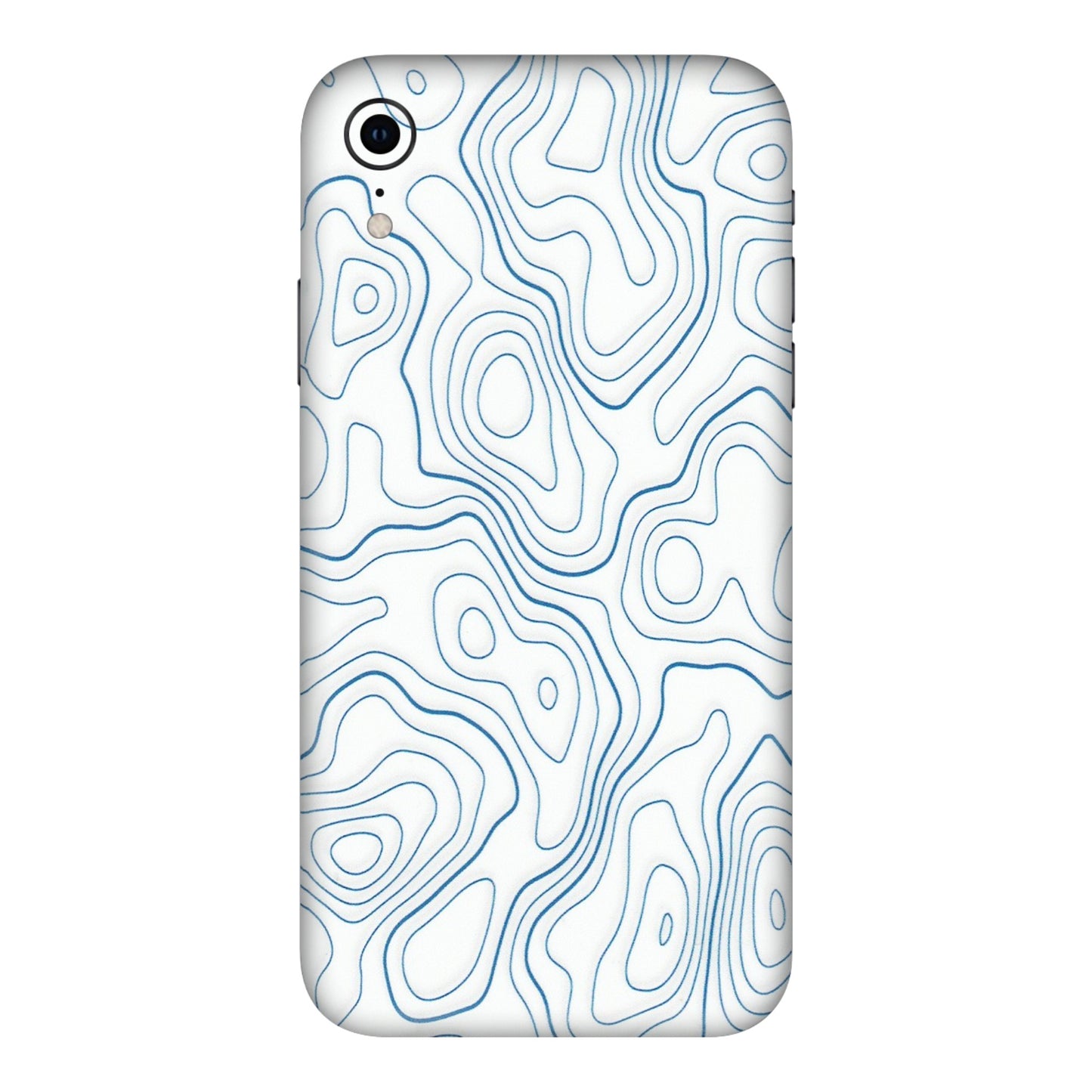 Apple iPhone Skins (All Models) - Blue And White Swirls - Matte Finish (M-139) iPhone XR