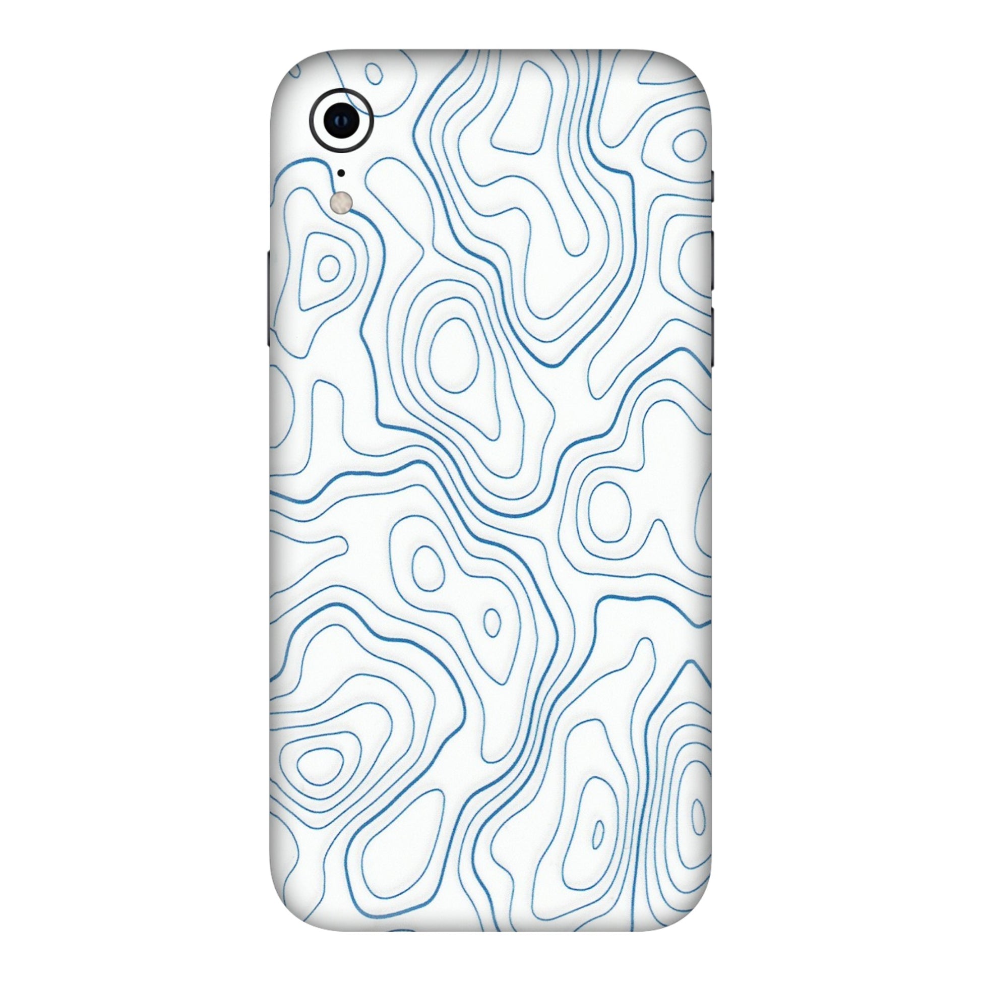 Apple iPhone Skins (All Models) - Blue And White Swirls - Matte Finish (M-139) iPhone XR