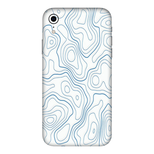 Apple iPhone Skins (All Models) - Blue And White Swirls - Matte Finish (M-139) iPhone XR