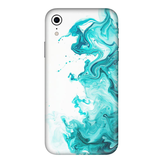 Apple iPhone Skins (All Models) - Sky Blue Abstract Colour - Matte Finish (M-146) iPhone XR