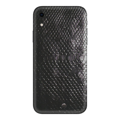 Apple iPhone Skins (All Models) - Black Snack Leather - Matte Finish (M-147) iPhone XR