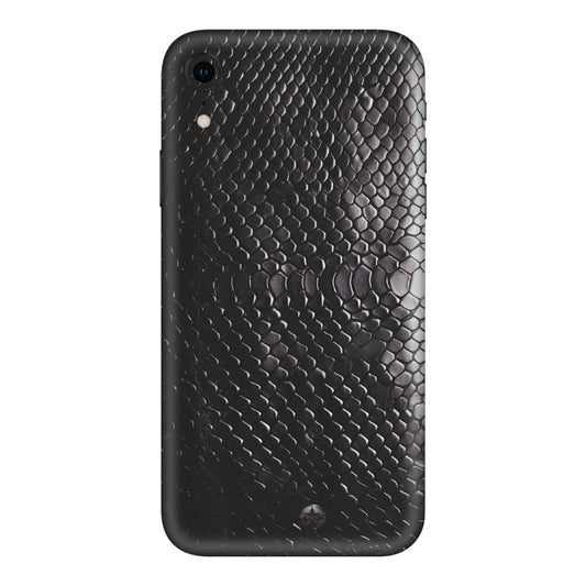 Apple iPhone Skins (All Models) - Black Snack Leather - Matte Finish (M-147) iPhone XR