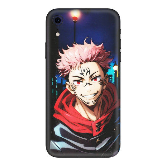 Apple iPhone Skins (All Models) - Yuji Itadori Funny Face Anime - Matte Finish (M-152) iPhone XR