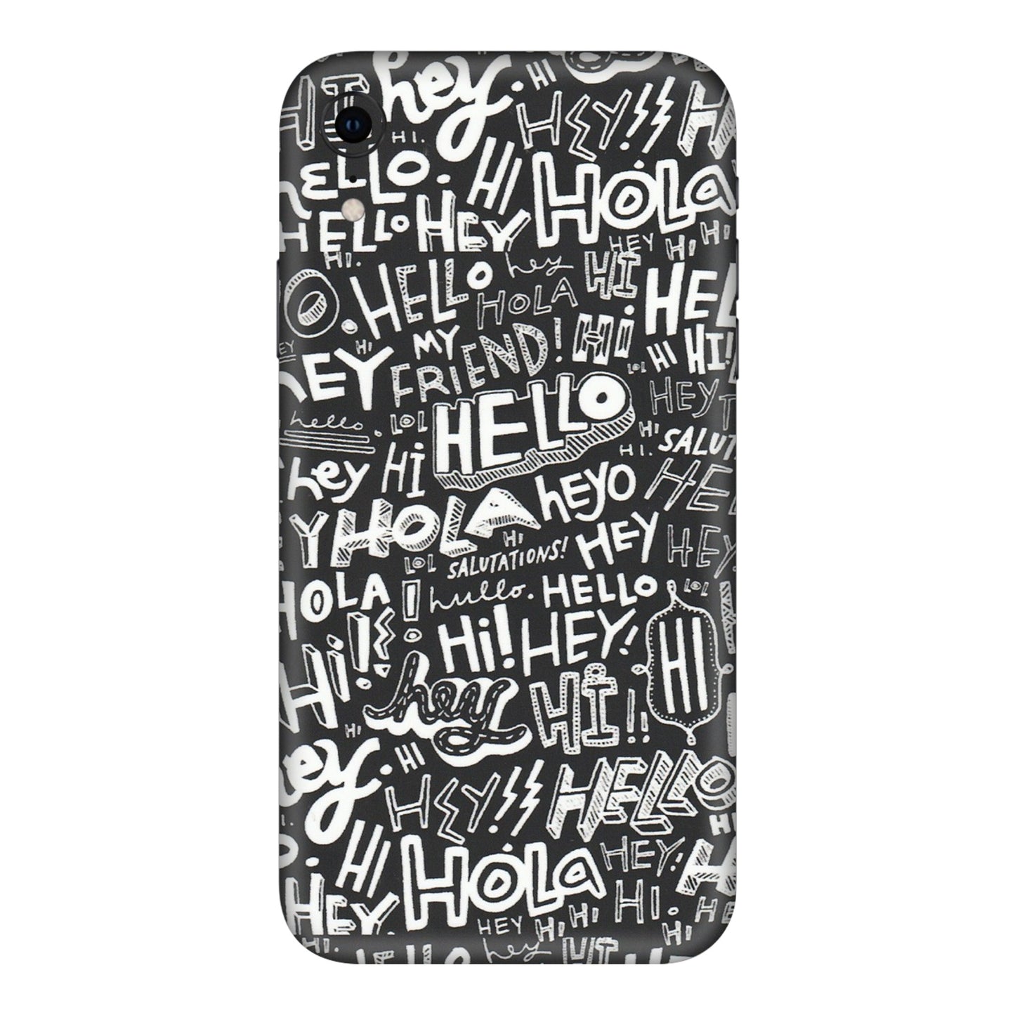 Apple iPhone Skins (All Models) - Hi Hello Doodles - Matte Finish (M-25) iPhone XR