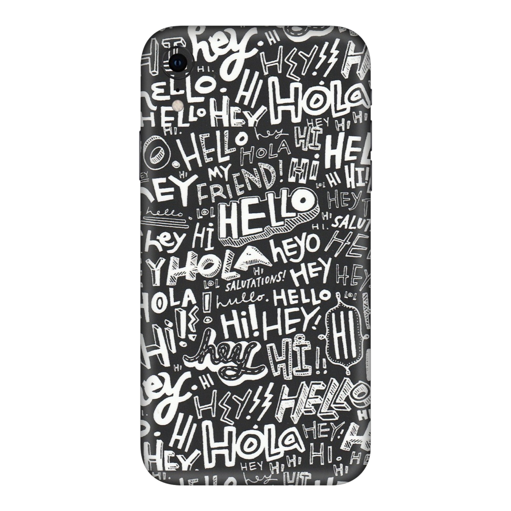 Apple iPhone Skins (All Models) - Hi Hello Doodles - Matte Finish (M-25) iPhone XR