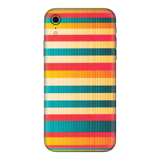Apple iPhone Skins (All Models) - Colourful Stripes Soothing Effect - Matte Finish (M-86) iPhone XR
