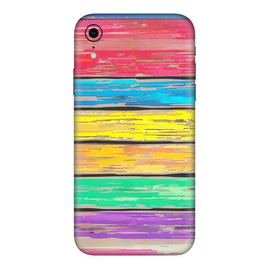 Apple iPhone Skins (All Models) - Multi Colour Wooden Wall - Matte Finish (M-96) iPhone XR