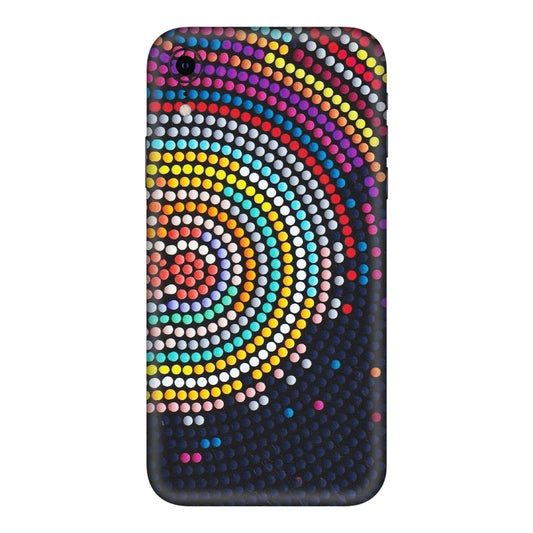 Apple iPhone Skins (All Models) - Rainbow Dot Mandala - Matte Finish (M-97) iPhone XR