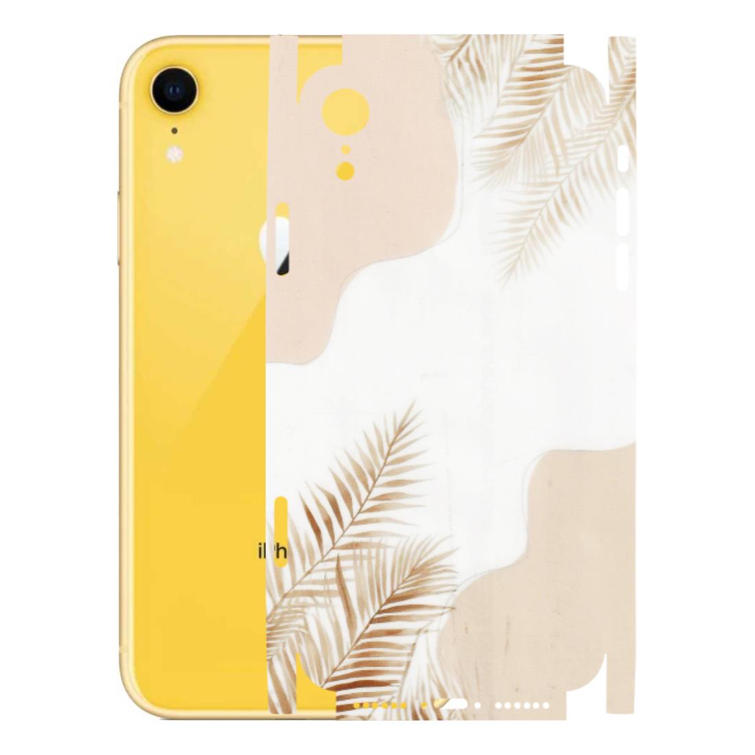 Apple iPhone Skins (All Models) - Gold Petals Abstract - Transparent Finish (T-08) iPhone XR