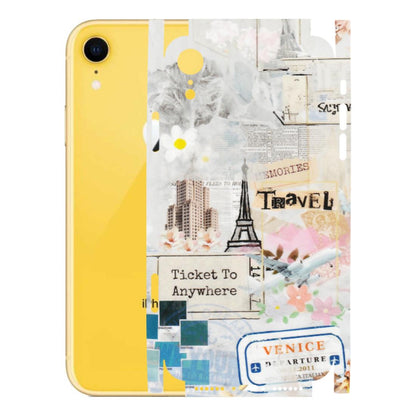 Apple iPhone Skins (All Models) - Travel Memories - Transparent Finish (T-09) iPhone XR