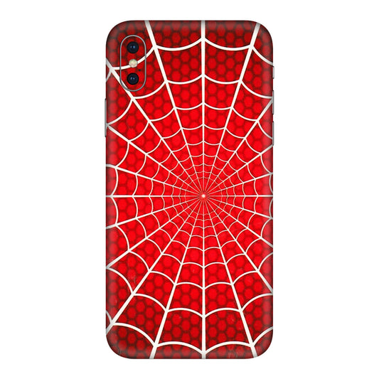 Apple iPhone Skins (All Models) - Classic Spidey Web - 3D Embossed Finish (L-115) iPhone XS