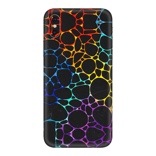 Apple iPhone Skins (All Models) - Abstract Art MultiColour - 3D Embossed Finish (L-133) iPhone XS