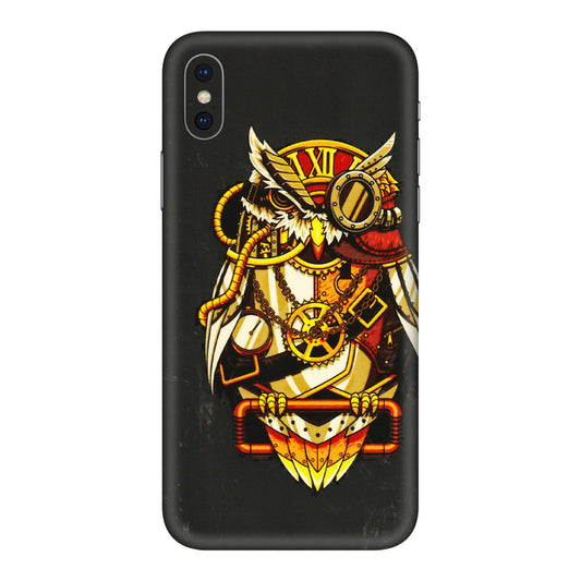 Apple iPhone Skins (All Models) - Classy Smart Owl - 3D Embossed Finish (L-144) iPhone XS
