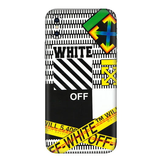 Apple iPhone Skins (All Models) - White Off Abstract - 3D Embossed Finish (L-172) iPhone XS