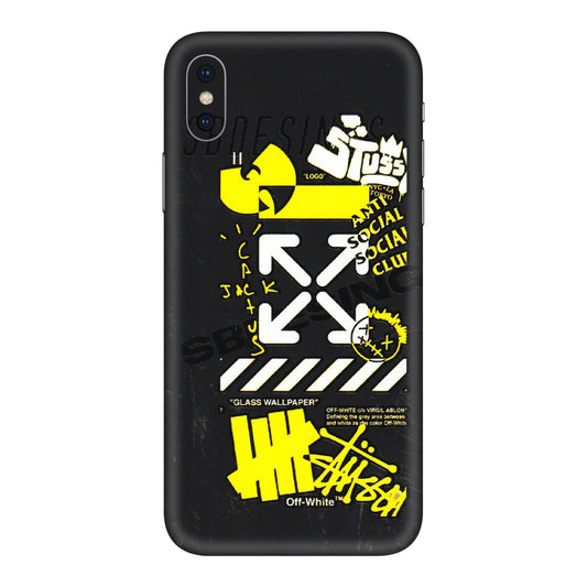 Apple iPhone Skins (All Models) - Anti Social Graffiti - 3D Embossed Finish (L-198) iPhone XS