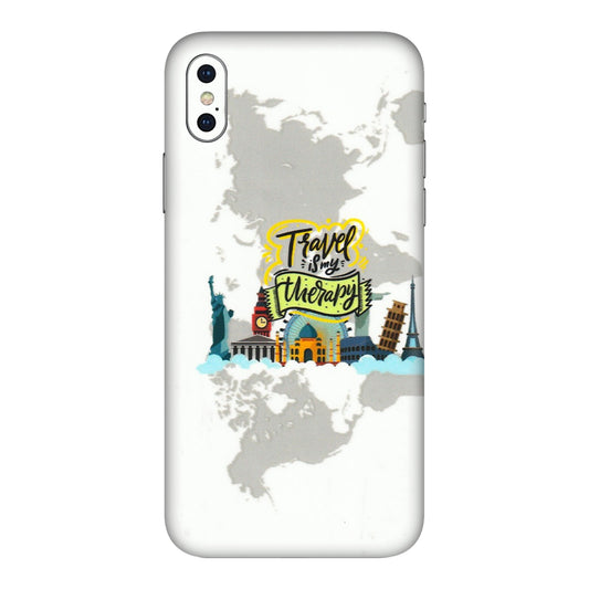 Apple iPhone Skins (All Models) - Travel Therapy - 3D Embossed Finish (L-199) iPhone XS